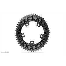 absoluteBLACK, Kettenblatt, OVAL, Road, 2-fach 110/5, nicht kompatibel mit Sram, 52 Zähne, BLACK - schwarz - BK