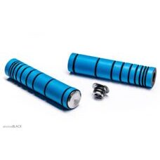 absoluteBLACK, Griffe, SILICONE GRIPS, inkl. Alu-Endkappen, fluo BLUE/ blau