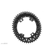 absoluteBLACK, Kettenblatt, OVAL, Road & Gravel, SUB COMPACT, 2-fach 110/4, 48 Zähne, BLACK - schwarz - BK