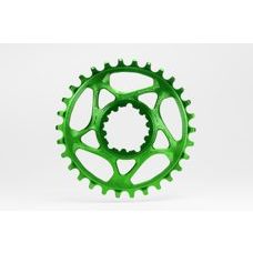 absoluteBLACK, Kettenblatt, RUND, MTB, für Sram, DIRECT MOUNT, GXP - N/W, 3mm Versatz, Boost, GREEN - GRÜN, 28 Zähne