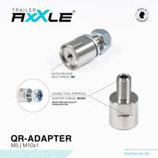 Trailer AxXle by RadoxX Components, QR - Schnellspanner-Adapter, für Trailer AxXle, Edelstahl