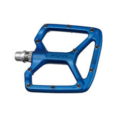 FUNN, PEDAL, Python Gen2, AL6061 Forged, Thin flat pedals, Cartridge axle system, Cartridge axle system - Cr-Mo Axle w/Steel Black Pins, Anod. Blue