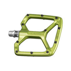 FUNN, PEDAL, Python Gen2, AL6061 Forged, Thin flat pedals, Cartridge axle system, Cartridge axle system - Cr-Mo Axle w/Steel Black Pins, Anod. Green