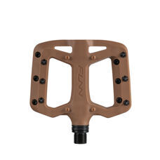 FUNN, PEDAL, Taipan S, Junior FLAT-Pedal, 95mm x 80mm, Glass Fiber, Round Head Pins,  Brown