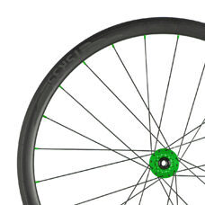 Tune, Front Wheel Disc, Road Alu, TSR35D, KillHill CL 24h, 12mm, Standard Bearings, CR, Nip, green