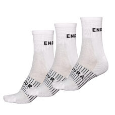 Endura, Coolmax® Race Socken (Dreierpack): Weiß - L-XL