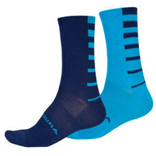 Endura, Coolmax® Stripe Socken (Doppelpack): Electric Blue  - S-M