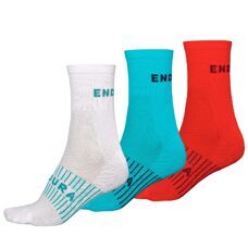 Endura, Damen Coolmax® Race Socken (Dreierpack): Pazifik Blau - One size