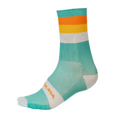 Endura, Bandwidth Streifensocken: Aqua - L-XL