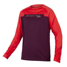 Endura, MT500 Burner Trikot (langarm) : Aubergine - S