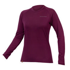 Endura, Damen BaaBaa Blend Baselayer (langarm): Aubergine - S