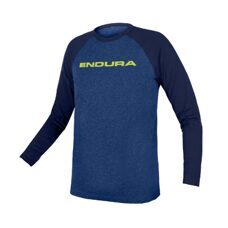 Endura, One Clan Langarmshirt für Kinder: Blau - 13-14yrs