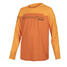 Endura, Kinder MT500 Burner Trikot (langarm): Mandarine  - 11-12yrs